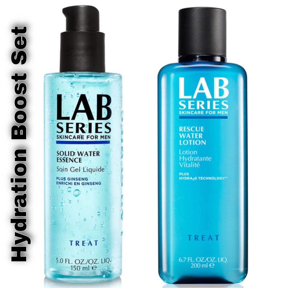 Lab Series Men Skincare Rescue Water Lotion & Solid Water Essence Hydration Set